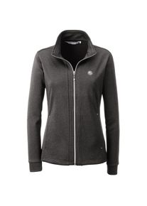 DEPROC Active, Damen, Fleeceweste &raquo;ALEXANDRA WOMAN&laquo; mit Kontrastdetails, grau, 44L, grau, Strickfleeceweste mit Stehkragen