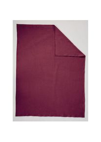 Biederlack , Wohndecke , bordeaux , 58% Baumwolle, 35% Polyacryl, 7% Polyester , B/L: 100 cm x 150 cm