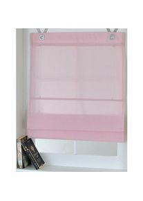 Kutti, Raffrollo &raquo;Kessy Bessy&laquo; mit Hakenaufh&auml;ngung ohne Bohren freih&auml;ngend halbtransparent, Baumwolle, Polyester, Hakenaufh&auml;ngung, mauve, Obermaterial