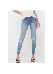 Only , Ankle-Jeans »ONLBLUSH MID SK ANK RW REA333NOOS«, mit Destroyed Effekt , light blue denim , Länge 34 , S (36) -Länge 34 , S (36) , Skinny Fit...