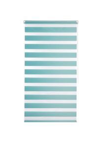 K-home , Doppelrollo »Ancona« Lichtschutz ohne Bohren im Fixmaß , türkis , Obermaterial: 100% Polyester , 150 cm