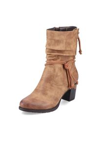 Rieker , Cowboy Stiefelette, Westernstiefelette, Stiefelette mit Slouchy-Schaft , hellbraun , 39 , 39 , Mit Zierschnürung und -bänder