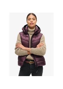 Superdry , Steppweste »HOODED FUJI QUILT PADDED GILET« , Smoky Aubergine Purple , XL , XL , Praktische Weste von Superdry