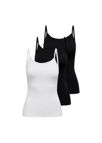 Only , Spaghettitop »ONLLOVE STRAP SINGLET 3 PACK CS JRS«, (Packung, 3 tlg., 3er-Pack) , Black Pack:Black + white , S (36) , S (36) , 3-er Pack...