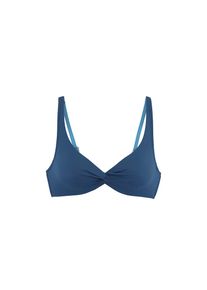 active by Lascana LASCANA ACTIVE, Damen, B&uuml;gel-Bikini-Top &raquo;Oceana&laquo; mit Knotenoptik vorn, rauchblau, Cup C, 42 -Cup C, rauchblau, Sportlicher Look