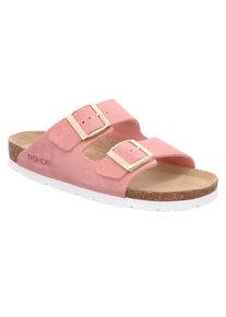 Rohde , Pantolette »ALBA«, Sommerschuh, Hausschuh, Zweischnaller, Strandschuh mit Softfußbett , rose , 43 , 43 , Mit zwei verstellbaren Schnallen