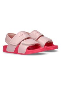 Tommy Hilfiger , Sandale, Badeschuh, Pool Slides mit Klettverschlüssen , rosa pink , 23 , 23 , Badesandale von Tommy Hilfiger mit doppeltem...