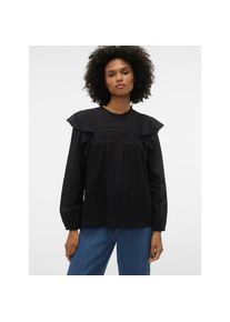 Véro Moda Vero Moda , Spitzenbluse »VMTRINE LS LACE TOP WVN GA NOOS« , Black , XL , XL , Langarm Bluse von Vero Moda