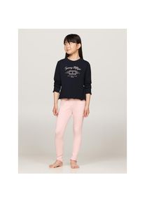 Tommy Hilfiger Underwear , Pyjama »LS PJ LEGGING SET«, (Set, 2 tlg.), mit Babylock-Saum , soft rose/desert sky , 128/134 , 128/134 , Pyjama von...
