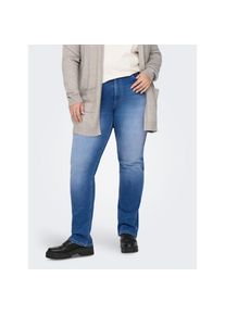 Only CARMAKOMA , High-waist-Jeans »CARWILLY HW STRAIGHT DNM REA12187 NOOS« , Medium Blue Denim , Länge 32 , 50 -Länge 32 , 50 , Straight Fit Jeans...
