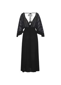 Lascana, Damen, Maxikleid mit Smokbund, schwarz, N-Gr, 38 -N-Gr, schwarz, Mit V-Ausschnitt in Wickeloptik