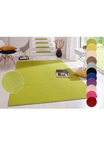 Hanse Home , Teppich »Fancy« rechteckig 7 mm Höhe Kurzflor, Läufer, uni, gekettelt, Wohnzimmer, Schlafzimmer, Esszimmer , grün , Obermaterial: 100%...