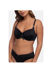 Dorina , Bügel-Bikini-Top »FIJI« Full Cup, Stoffraffung vorne , BLACK , Cup D , 85 -Cup D , 85 , Triangel-Bikini-Top von Dorina