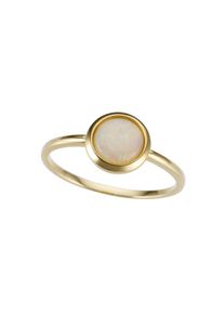 Firetti, Damen, Goldring &raquo;Schmuck Geschenk Gold 333 Damenring Goldring Edelstein Farbstein Opal&laquo; mit Opal, gelbgoldfarben-wei&szlig;, gelbgoldfarben-wei&szlig;, 