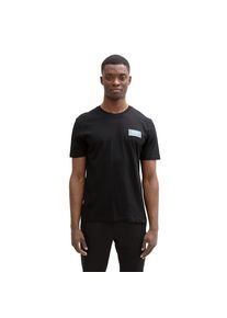 Tom Tailor Denim , T-Shirt, mit verschiedenen Logo Prints , almost black , XL , XL , T-Shirt von Tom Tailor Denim