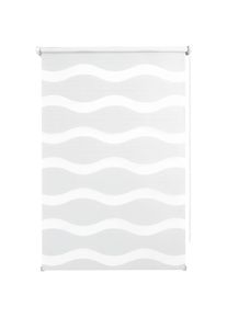 GOOD LIFE , Doppelrollo »WAVE« Lichtschutz ohne Bohren , weiß , Obermaterial: 75% Polyester, 15% Kunststoff, 10% Metall , 150 cm