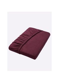 Irisette , Spannbettlaken , bordeaux , 75% Baumwolle, 25% Polyester , B/L: 200 cm