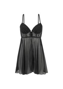 Lascana, Damen, Neglig&eacute; mit Push-up und Vorderverschluss, sexy Dessous, Reizw&auml;sche, schwarz, Cup E, 80 -Cup E, schwarz, Erotisches Push-Up-Neglig&eacute; mit