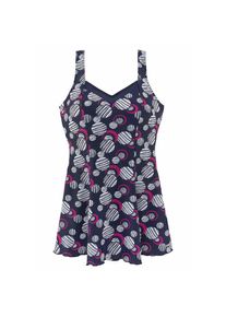 Lascana, Damen, Badekleid mit modischen Kreisen und Shaping-Effekt, marine-bedruckt, Cup C, 44 -Cup C, marine-bedruckt, Badeanzug ideal f&uuml;r gro&szlig;e 
