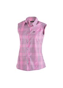 Maier Sports, Damen, Funktionsbluse &raquo;Paloma&laquo; Karierte, &auml;rmellose Bluse f&uuml;r Wandern, Reisen und Freizeit, rosa, 38, rosa, Karierte &auml;rmellose Bluse f&uuml;r 