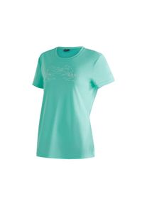 Maier Sports , T-Shirt »Wilma Print«, Damen Funktionsshirt, Freizeitshirt mit Aufdruck, Regular Fit , helltürkis , 44 , 44 , Funktionales T-Shirt...