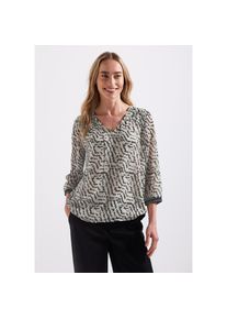 Street One , Chiffonbluse, mit All-Over Print , moonstone sand , 42 , 42 , Bluse von Street One