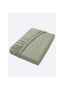 Irisette , Spannbettlaken , salbei , 75% Baumwolle, 25% Polyester , B/L: 200 cm
