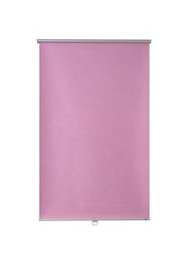 K-home , Springrollo »Anna« verdunkelnd energiesparend ohne Bohren freihängend , fuchsia + grau + weiß , Obermaterial: 100% Polyester , 150 cm