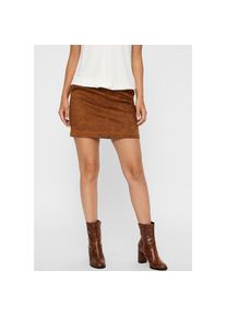 Véro Moda Vero Moda , Lederimitatrock »VMDONNADINA FAUXSUEDE SHORT SKIRT« , cognac , S (36) , S (36) , Modischer Minirock von VERO MODA