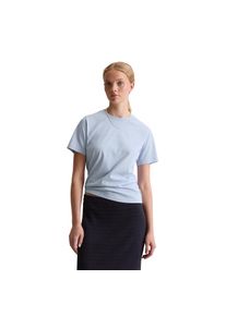 Marc O'Polo Marc O'Polo DENIM , Damen , T-Shirt, Basic, kleiner Markenprint, reugular fit , Pearl Blue , XL , XL , Rundhalsshirt