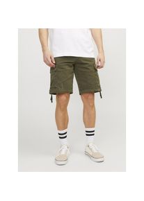 Jack & Jones Jack & Jones , Cargohose »JPSTCOLE TUCKER CARGO SHORTS LNG SN« , Olive Night Detail:SOLID , N-Gr , L -N-Gr , L , Coole Cargo Short von jack & Jones
