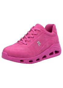 RIEKER Sport , Keilsneaker »Dakota«, Schnürschuh, Halbschuh, Freizeitschuh in veganer Verarbeitung , pink , 41 , 41 , Sneaker mit trendiger Keilsohle