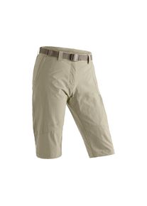 Maier Sports, Damen, Caprihose &raquo;Kluane&laquo; Damen Shorts, kurze Wanderhose, Outdoorhose mit 2 Taschen, Regular Fit, hellbraun, Normalgr&ouml;&szlig;en, 36 -