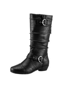 Aniston SHOES , Stiefel, mit gerafftem Schaft - NEUE KOLLEKTION , schwarz , 38 (5) , 38 (5) , Aus der neuen Schuhkollektion von ANISTON