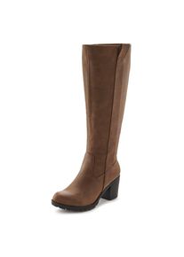 Lascana , Weitschaftstiefel, Stiefel, Stiefelette, langer Stiefel, Blockabsatz, Cowboy Stil VEGAN , braun , 40 , 40 , Mit angenehmen Blockabsatz...