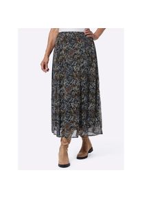Inspirationen , Tüllrock , schwarz-camel-bedruckt , 25 , 25 , Chiffon-Qualität
