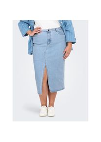 Only CARMAKOMA, Damen, Jeansrock &raquo;CARSIRI FRONT SLIT SKIRT DNM GUA NOOS&laquo;, Light Blue Denim, 44, Light Blue Denim, Jeansrock von Only CARMAKOMA in Midi