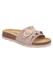 Rohde , Pantolette »MILANO«, Sommerschuh, Strandschuh, Schlappen, Hausschuh mit Softfußbett , hellbeige , 40 , 40 , Sommerliche Pantolette zum...