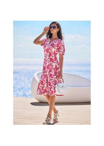 Heine , Damen , Jerseykleid »Jersey-Kleid« , champagner-pink-bedruckt , Normalgrößen , 44 -Normalgrößen , 44 , floraler Druck