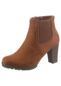 Citywalk CITY WALK , Stiefelette, mit seitlichem Stretcheinsatz , cognac , 39 , 39 , In elegantem Look