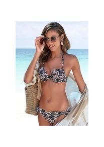 Lascana , Push-Up-Bikini-Top »Blair«, mit floralem Design , schwarz-bedruckt , Cup B , 40 -Cup B , 40 , Mit verspieltem Druck