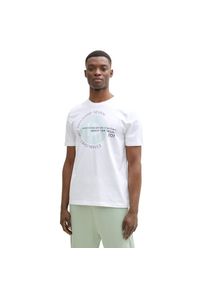 Tom Tailor Denim , T-Shirt, mit verschiedenen Logo Prints , knit white , XL , XL , T-Shirt von Tom Tailor Denim