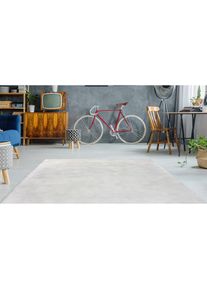 my home, Fellteppich &raquo;Alvin&laquo; rechteckig 45 mm H&ouml;he Teppich in Kaninchenfell-Optik und Haptik, Kunstfell, wei&szlig;, Kunstfaser, B : 120 cm 1 Stk. -45 mm, 