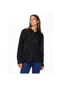 Pieces , Spitzenbluse »PCVILDE LS SHIRT WVN NOOS« , Black , L , L , Modische Bluse von Pieces