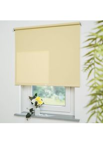 Liedeco , Springrollo »Uni« Lichtschutz freihängend lichtdurchlässig , gelb , Obermaterial: 95% Polyester, 5% Metall , 180 cm