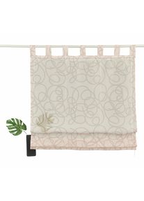my home , Raffrollo »Tanaro«, mit Schlaufen, Halbtransparent, Voile, Polyester , sand , 140 cm