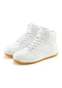 ELBSAND, Damen, Sneaker mit kuscheligem Warmfutter, Freizeitschuh, Halbschuh, High Top Sneaker, wei&szlig;, 36, wei&szlig;, High Top Sneaker mit angenehm weichem 