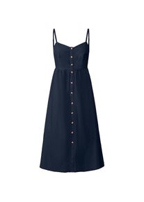 Lascana, Damen, Sommerkleid aus Leinenmix mit Baumwolle, Midikleid, Strandkleid, marine, N-Gr, 34 -N-Gr, marine, Angesagte Midil&auml;nge