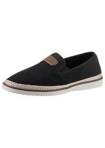 Rieker , Slipper, Espadrilles, Sommerschuh 150 Jahre Jubiläumsartikel , schwarz , 44 , 44 , Slipper mit Juterahmen