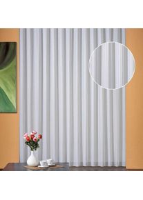 Weckbrodt-Gardinen Weckbrodt , Gardine »Breslau«, (1 St.), Websablè, halbtransparent, Effektfäden, Bleiband, Store , cremeweiß , 160 cm